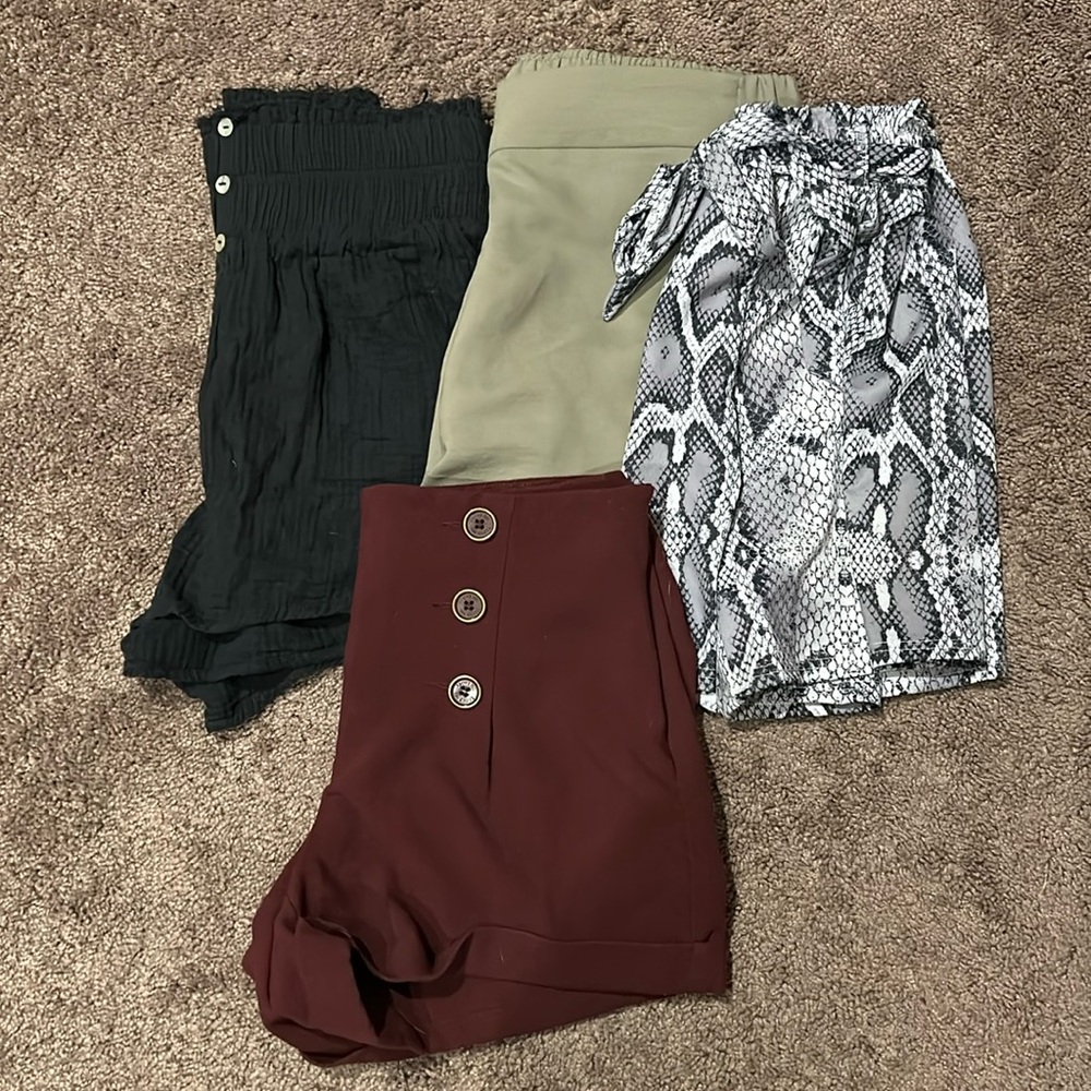 Size medium high waisted stretch dress shorts bundle